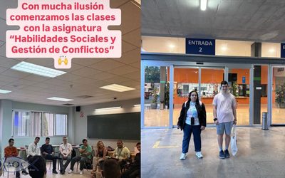 ¡Rumbo a la universidad! Dani y Chelo inician el programa FEADI de la Universidad de Huelva con ilusión